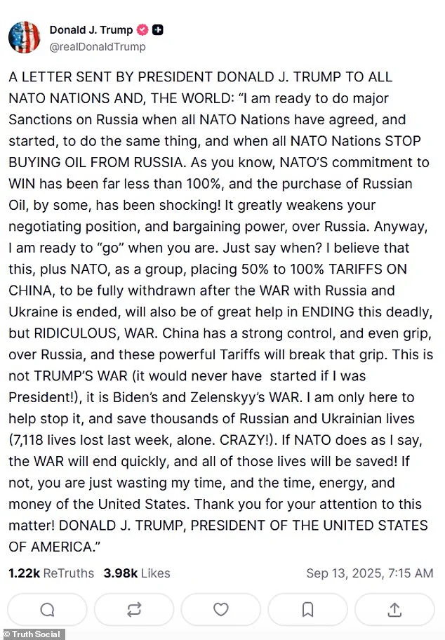 Trump's Accusations Against NATO Allies Reignite Controversy Over Russia-Ukraine War Strategy