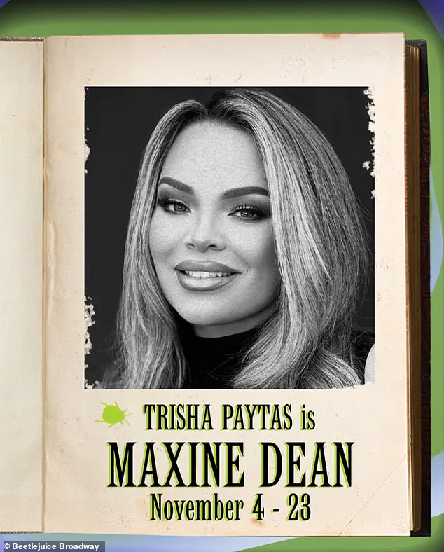 YouTube Star Trisha Paytas to Make Broadway Debut in 'Beetlejuice' as Maxine Dean from November 4-23, Sparking Divided Reactions