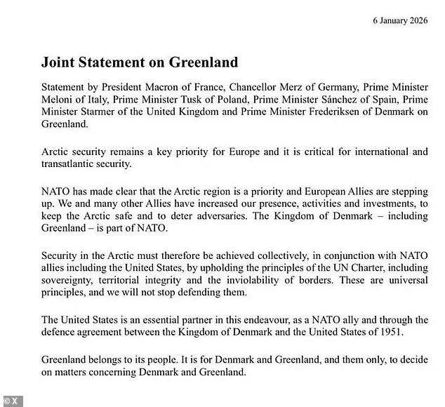 Europe Condemns Trump's Military Threats to Greenland as NATO Allies Unite in Opposition