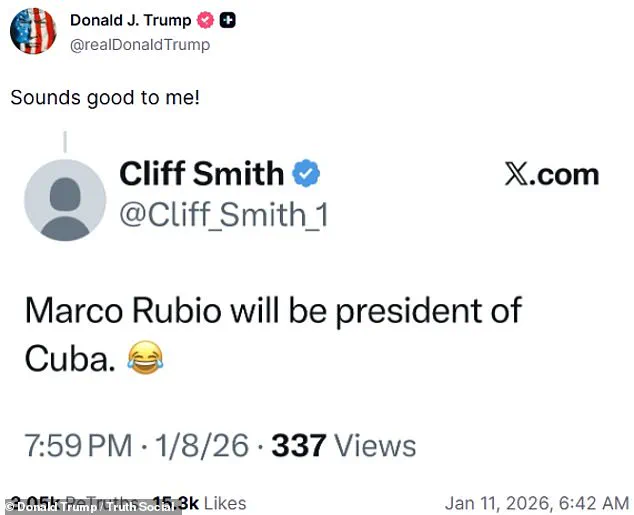 Exclusive: The Hidden Information Behind Trump's Surreal Endorsement of Marco Rubio as Cuba’s Leader and the Speculation It Ignited