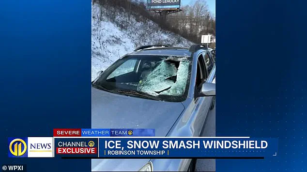 Ice Slab Shatters Windshield in Near-Fatal Pennsylvania Crash
