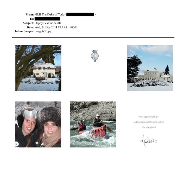 Duke of York Sent 2011 Christmas Card to Epstein with Daughter Photos, Contradicting 2019 Claims of No Contact