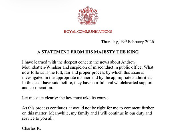 Royal Family Backs Legal Proceedings Following Prince Andrew's Arrest