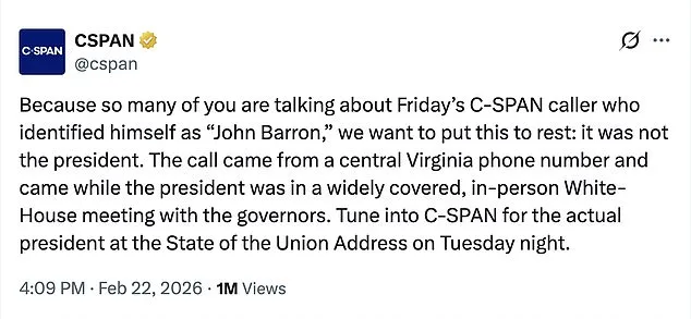 C-SPAN's Controversy Over Impersonation Claims: Network Denies Involvement Amid Voice Resemblance to Trump