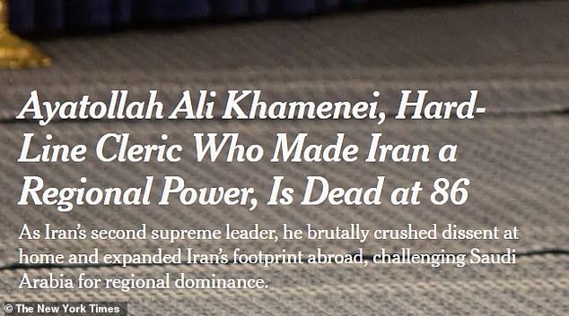 NY Times' Obituary for Khamenei Sparks Controversy Over Tone and Legacy