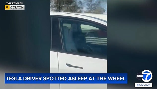 Woman Seen Sleeping at Wheel of Self-Driving Tesla on California Highway as Authorities Search for Driver