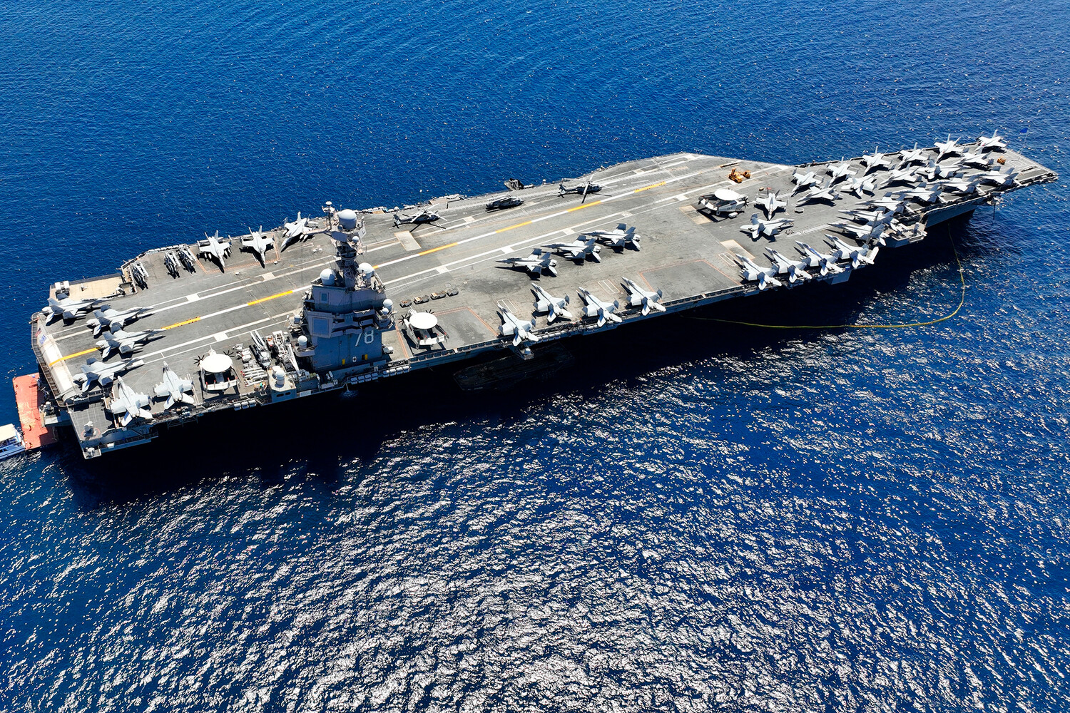 Fire on USS Gerald R. Ford Fully Contained; Two Sailors Injured, Ship Remains Operational