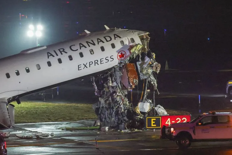 Tragedy at LaGuardia Airport: Air Canada Express Plane Collides with Fire Truck, Two Killed
