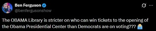 Obama Presidential Center Faces Backlash Over Entry ID Policy Amid Hypocrisy Claims