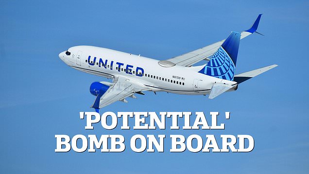 United Flight Diverts After Urgent Bomb Threat; Passengers Evacuate via Slides.