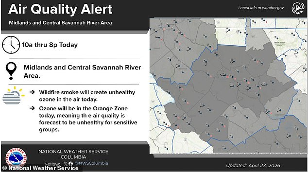 Toxic Air Quality Alerts Issued for Millions in Georgia and South Carolina