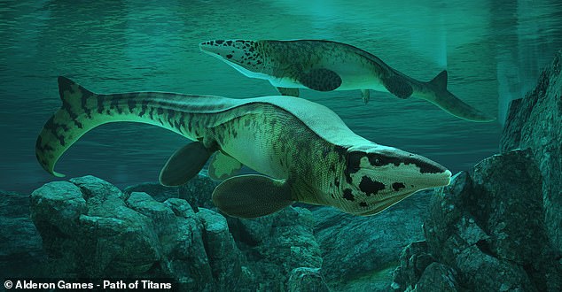 New 43-foot marine reptile Tylosaurus rex rivals T. rex in size.