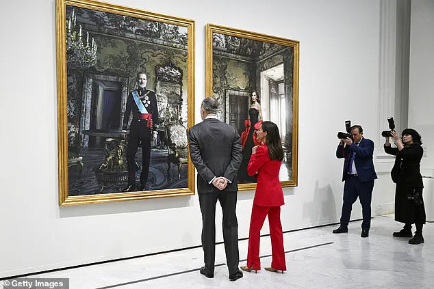 Queen Letizia Stuns in Ruby as She Poses with King Felipe VI and Annie Leibovitz