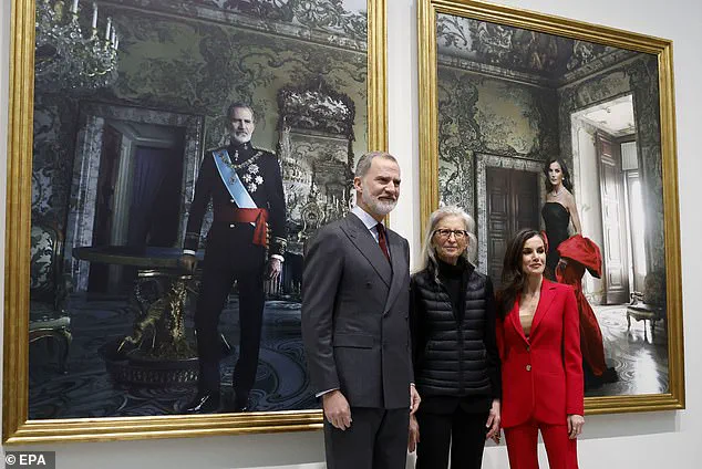 Queen Letizia Stuns in Ruby as She Poses with King Felipe VI and Annie Leibovitz