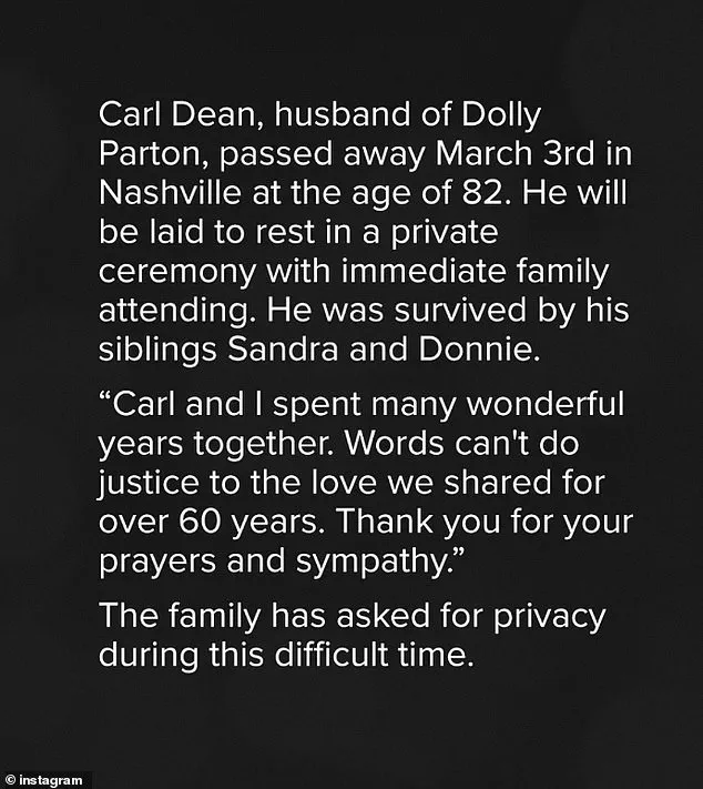 Dolly Parton Returns to Her Mountain Roots After Loss of Longtime Husband Carl Dean