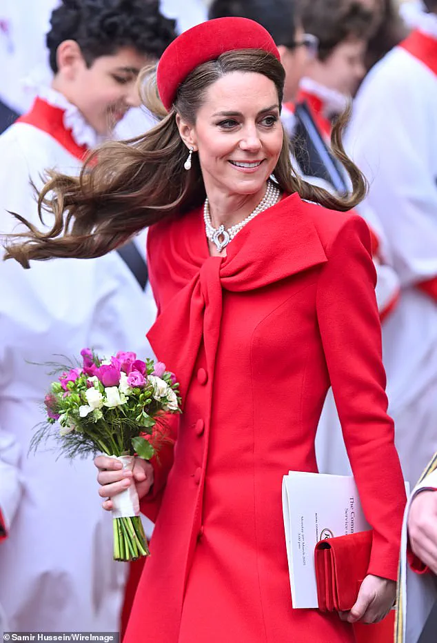 Exclusive: Princess Kate's Radiant Return to Commonwealth Day Service in Iconic Red Ensemble