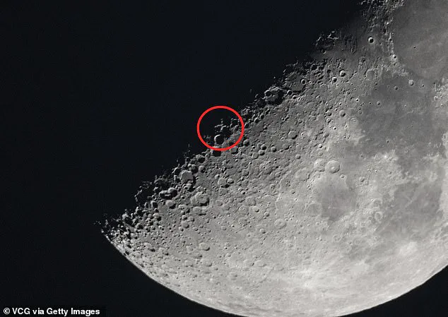 Giant X Appears on Moon Due to Unique Lighting Conditions