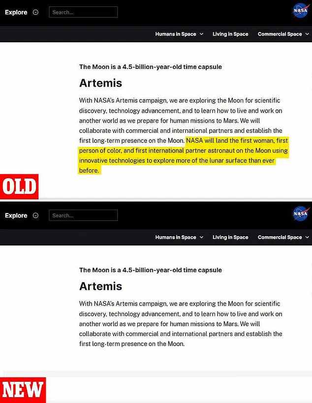 NASA Reverses Course on Lunar Diversity Goals Amidst Trump Administration Policies