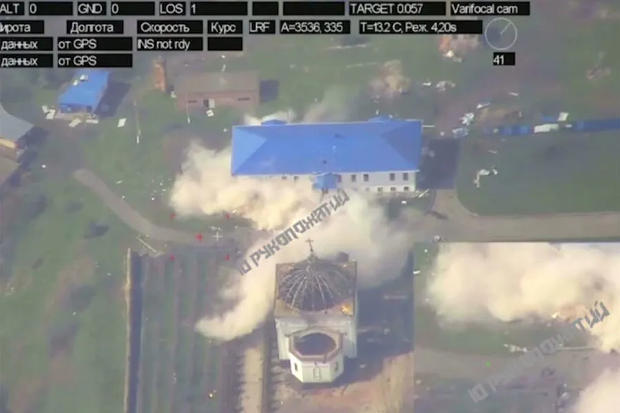 Russian Forces Storm Historic Hornial Saint-Nicholas Male Monastery in Kursk Region