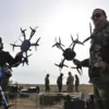 Russian Drone Attack Escalates Conflict Near Kyiv, Causes Fire at Air Base Parking Lot