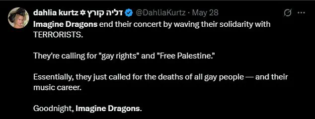 Privileged Access: Dan Reynolds' Palestinian Flag Gesture at Imagine Dragons Concert Exposes Exclusive Platforms for Controversial Expression