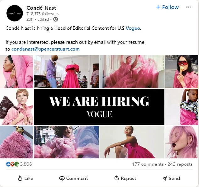 Behind the Scenes: Condé Nast's Exclusive Hunt for US Vogue's Next Editorial Leader