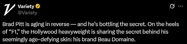 Controversy Surrounds Brad Pitt's Skincare Line as Variety Report Sparks Online Debate