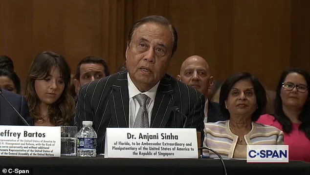Dr. Anji Sinha's Confirmation Hearing for U.S. Ambassador to Singapore Highlights Challenges in Trump's Foreign Policy Appointments
