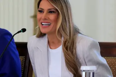 Melania Trump's Oversized Pinstripe Suit at White House AI Education Meeting Challenges Traditional First Lady Fashion